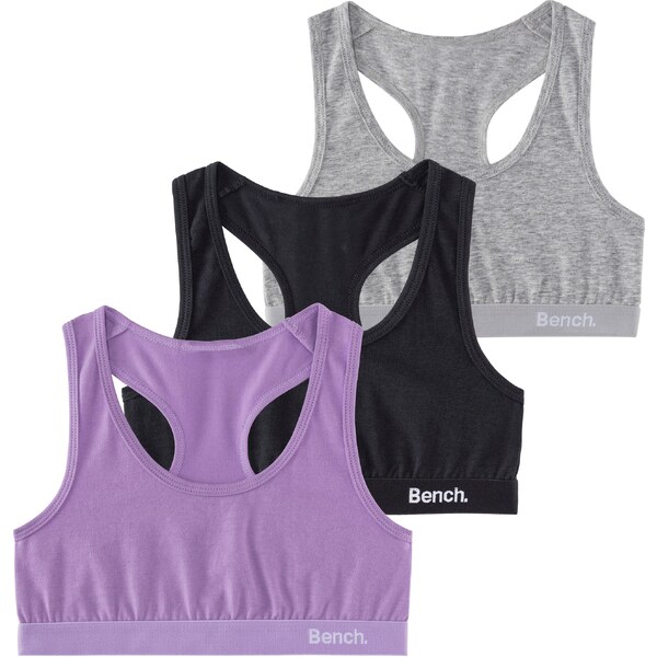 BENCH Podprsenka sivá / levanduľová / čierna 59791665