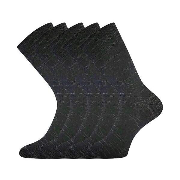 KLIMAX vlnené antibakteriálne ponožky Lonka čierna 35-38 5 párů 1 kus 59773628