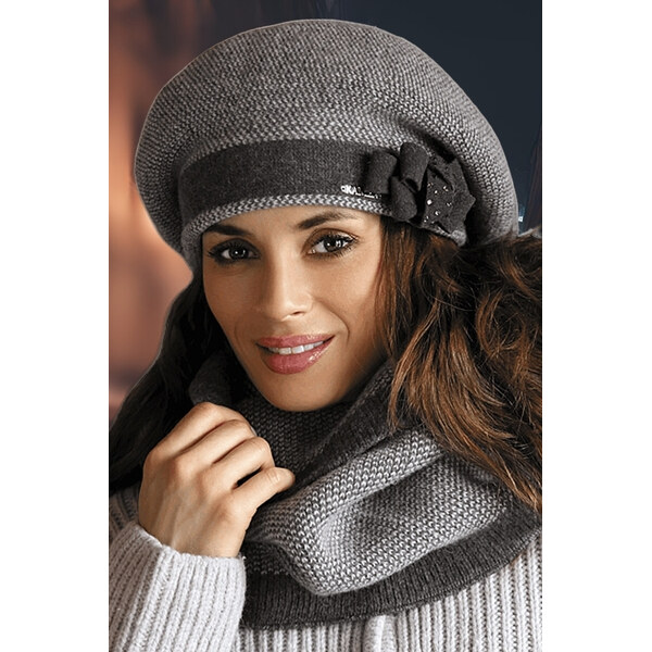 Kamea Grafitová elegantná dámska baretka Amparo, Farba grafitová (odt. 59788486