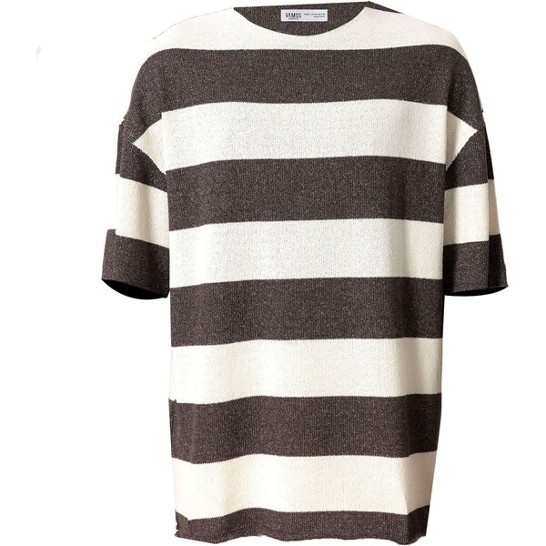 VAMOS CLO Tričko hnedá / biela 60683362