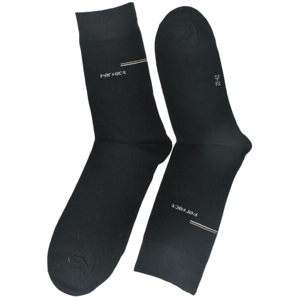 AURA.VIA Pánske bavlnené čierne ponožky FX255 59792462