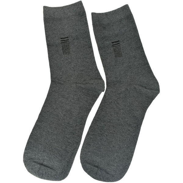 AURA.VIA Pánske bavlnené sivé ponožky FL1922 59792463