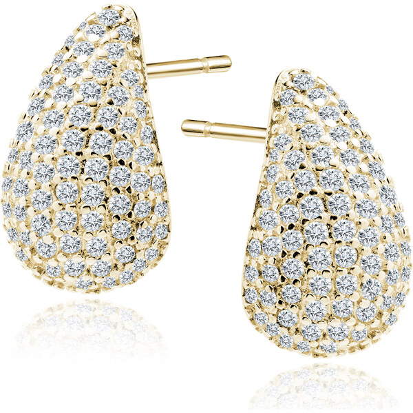 Olivie Strieborné náušnice KVAPKY GOLD 9199 59803580