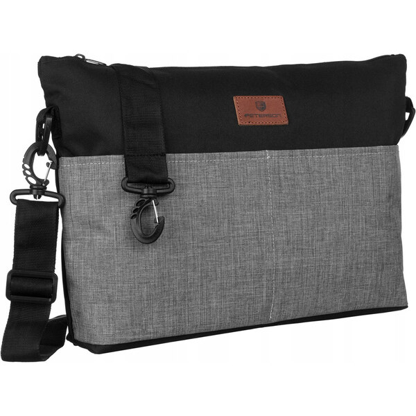 Peterson Čierno - sivá textilná shopper taška [DH] GBP-06-9007 BLACK 47337640