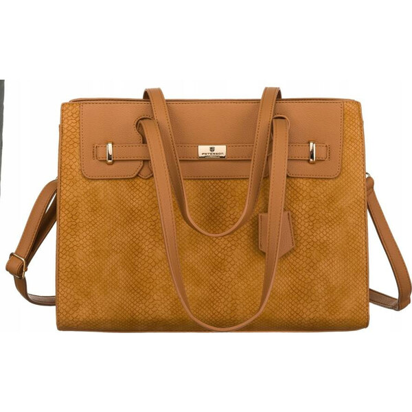 Peterson Svetlohnedá štýlová shopper kabelka PTN R-1907 52672656
