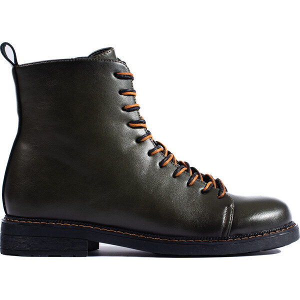 BASIC Šnurovacie tmavozelené dámske workery 58175GR.PU 46332755