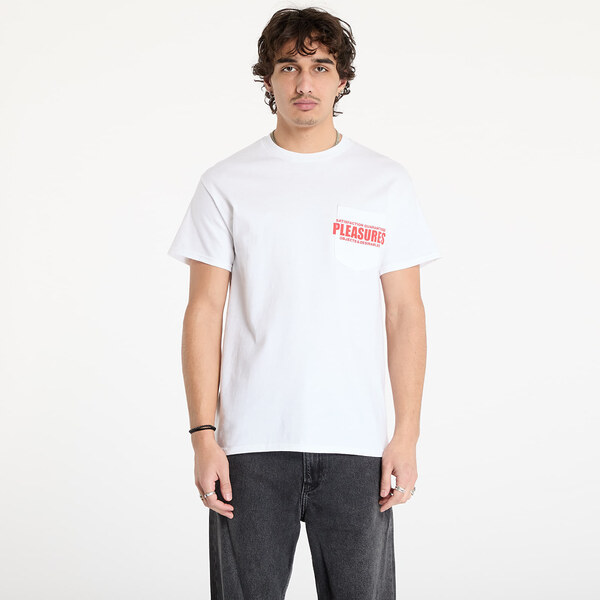 Tričko PLEASURES Staff Pocket T-Shirt White L 59807430