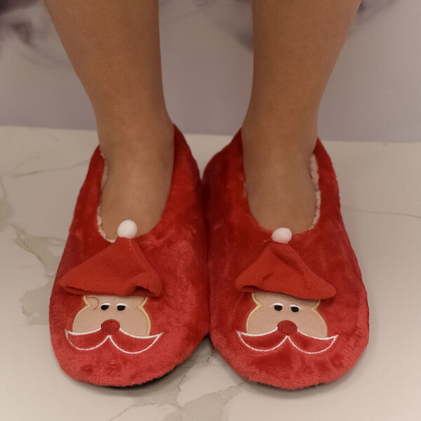 MR PAMUT Dámske plyšové červené ponožky Santa Cozy 59808790