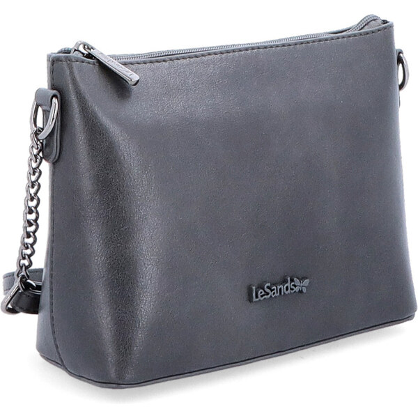 Kabelka zo syntetickej kože crossbody Le Sands sivá 7708 TS 64020289