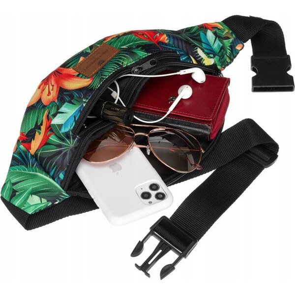 Peterson Priestranná polyesterová ľadvinka - vzor tropických listov 36674456