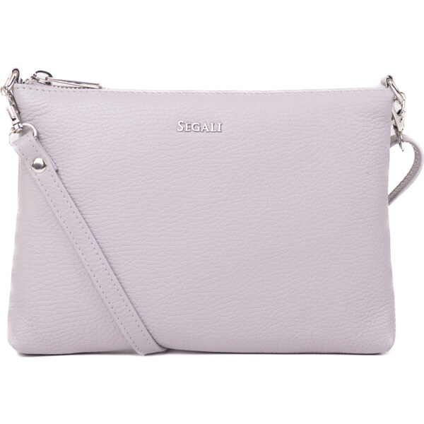SEGALI Dámska kožená crossbody kabelka A6C grey 66584600