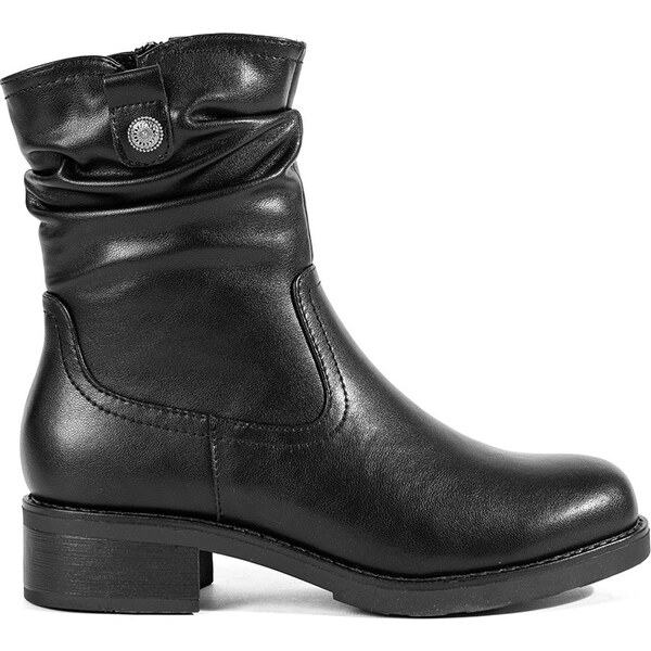 BASIC Čierne kožené zateplené dámske členkové topánky Sergio Leone, 58151911