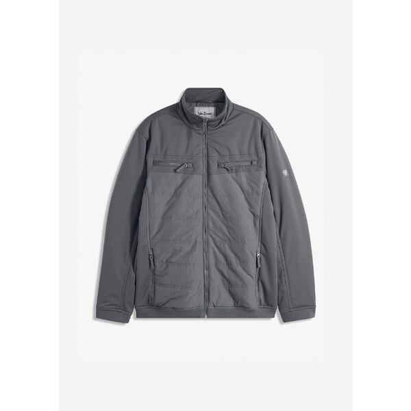 bonprix Softshellová bunda, podšívaná, v strihu bluzónu, farba šedá 59816308