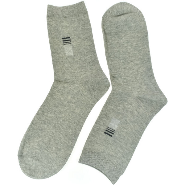 AURA.VIA Pánske bavlnené svetlosivé ponožky FL1922 59829667