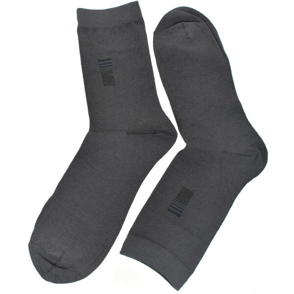 AURA.VIA Pánske bavlnené tmavosivé ponožky FL1922 59829668