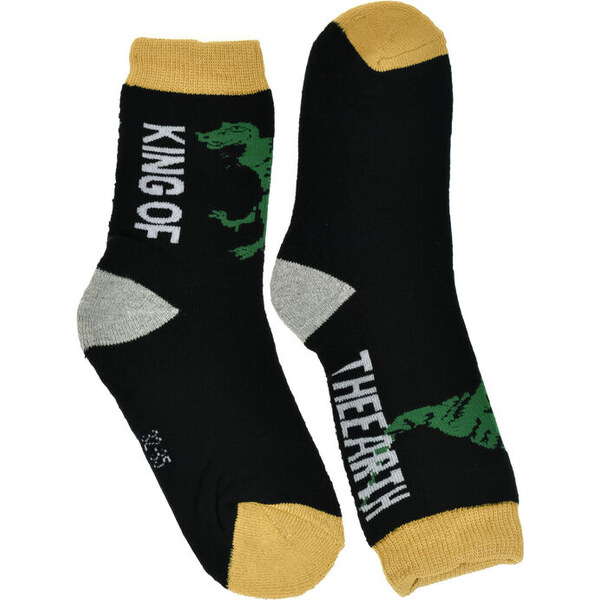 AURA.VIA Detské bavlnené čierne ponožky King of Earth 24-35 59829658