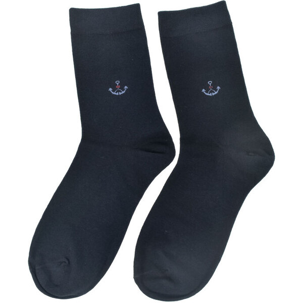 AURA.VIA UNI tmavomodré bavlnené ponožky Sailor Comfort 59829664