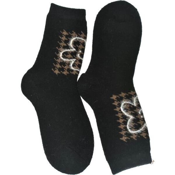 AURA.VIA Dámske čierne termo ponožky Cozy-Pattern 59829677