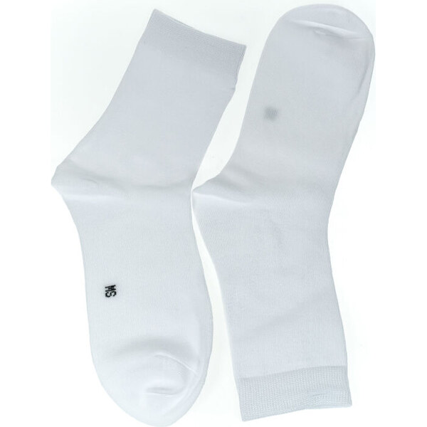 MR PAMUT Klasické pánske bavlnené biele ponožky Basic Comfort 59829675