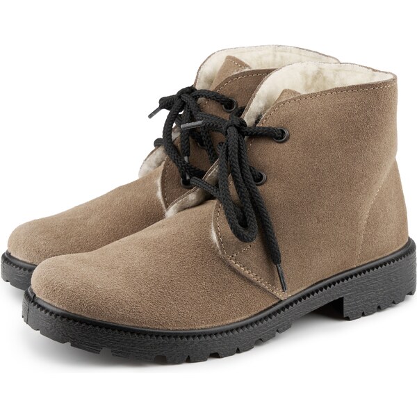 Vlnka Dámske kožené zimné topánky s ovčou vlnou Amelie béžová veľkosti 62546624