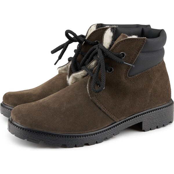 Vlnka Dámske kožené zimné topánky s ovčou vlnou Astrid hnedá veľkosti 63520605