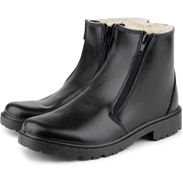 Vlnka Dámske kožené zimné topánky s ovčou vlnou Gerda čierna veľkosti 62546625