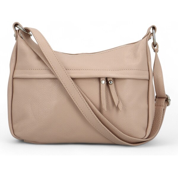 Delami Vera Pelle Dámska kožená crossbody kabelka púdrová - Delami 60175636