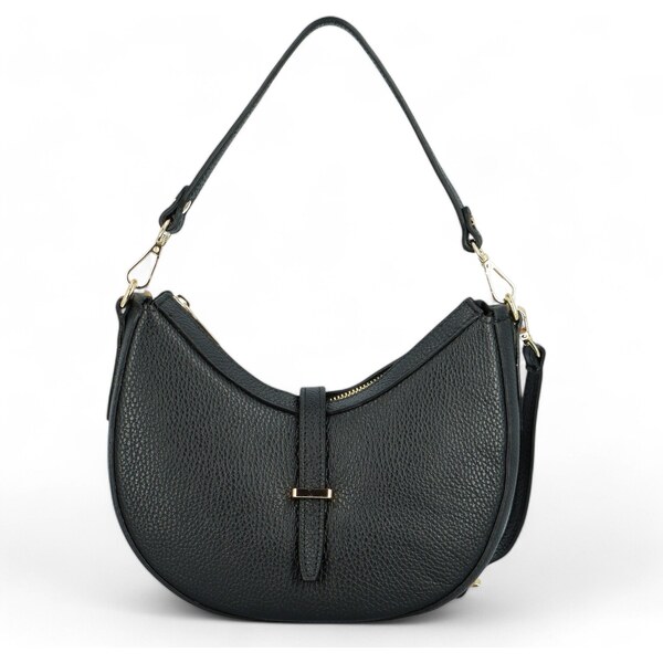 Delami Vera Pelle Dámska kožená kabelka cez rameno čierna - Delami 60175631