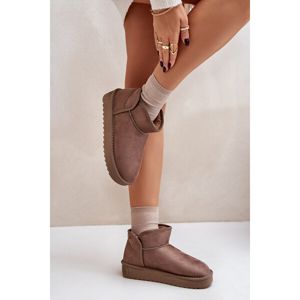 Womens platform snow boots D.Franklin DFSH370010 Taupe 59906296