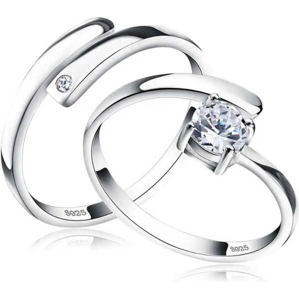 MAJYA Strieborný nastaviteľný prsteň GEORGIA 11305 64582277