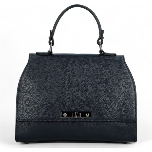 Delami Vera Pelle Dámska kožená kabelka do ruky tmavomodrá - Delami 60258563