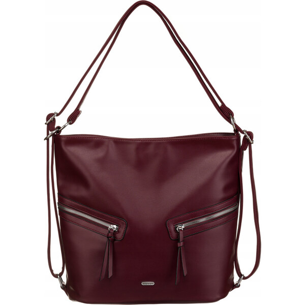 Rovicky bordová shopper kabelka s vreckami R-073-01 52670943