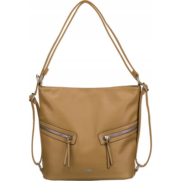 Rovicky tmavobéžová shopper kabelka s vreckami R-073-01 52670944