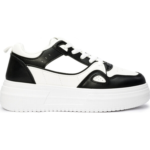 SHELOVET Čierno-biele dámske sneakersy na platforme LA272W/B 66148608