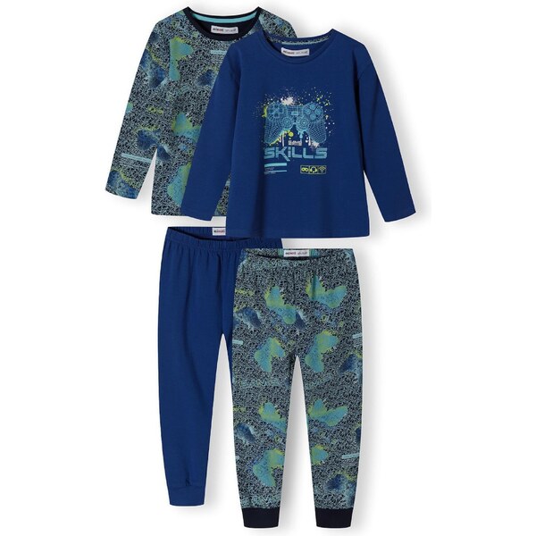 MINOTI Pyžamo tmavomodrá / zelená 62910986