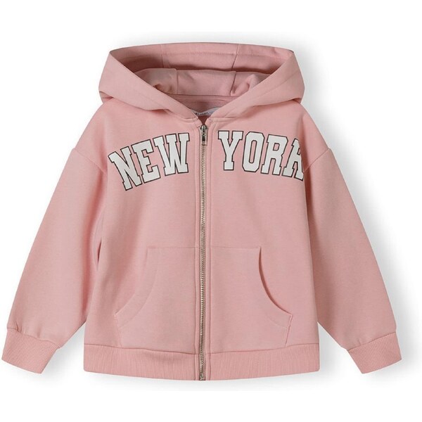 MINOTI Tepláková bunda ružová / čierna / biela 60134043