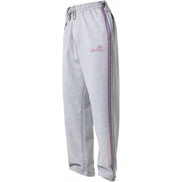 VAMOS CLO Nohavice neónovo modrá / sivá melírovaná / červená 60683434