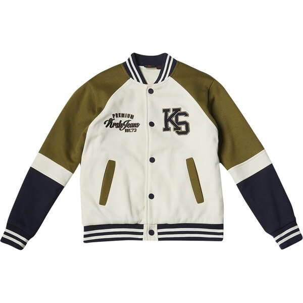 KOROSHI Prechodná bunda tmavozelená / čierna / biela 60134005