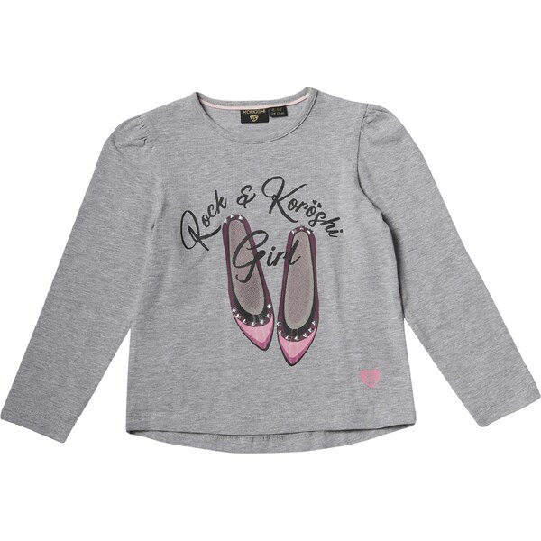 KOROSHI Tričko sivá melírovaná / černicová / čierna 60134011