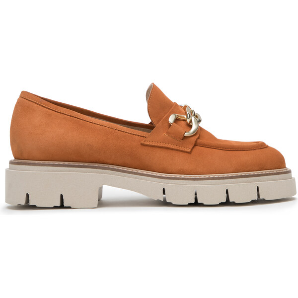 Wittchen Dámske semišové mokasíny s retiazkou na platforme 98-D-102-6 49952398