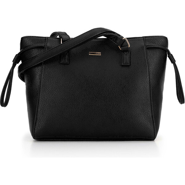 Wittchen Dámska shopperka s ozdobnými sťahovacími šnúrkami čierno 66065905