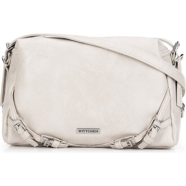 Wittchen Damska torebka na ramię ze skóry ekologicznej biała 99-4Y-418 66066178