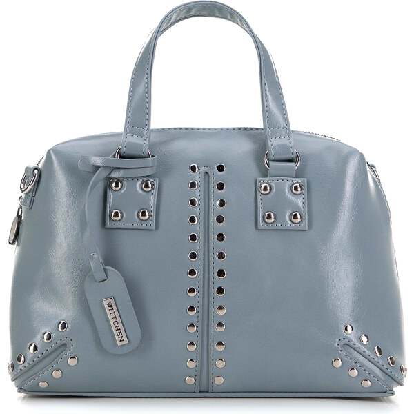 Wittchen Damski kuferek ze skóry ekologicznej z chwostem niebieski 99 66066175