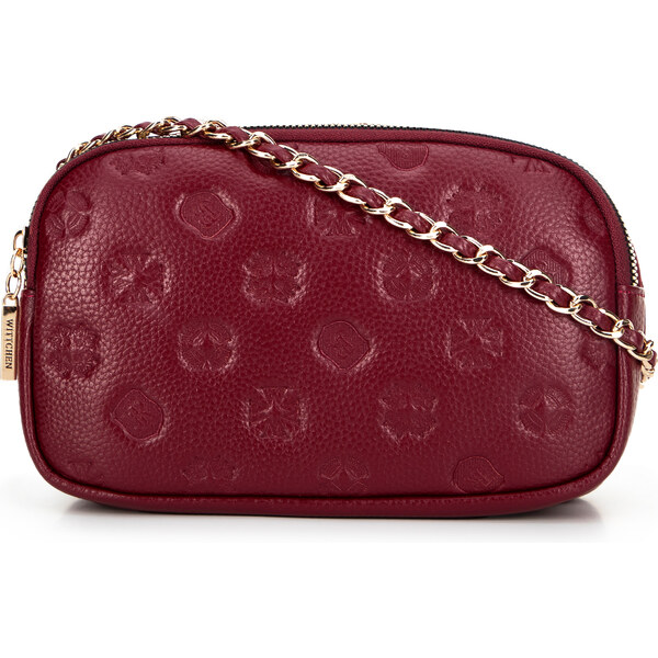 Wittchen Dámska kožená crossbody kabelka na retiazke oranžová 99-4E 66066201