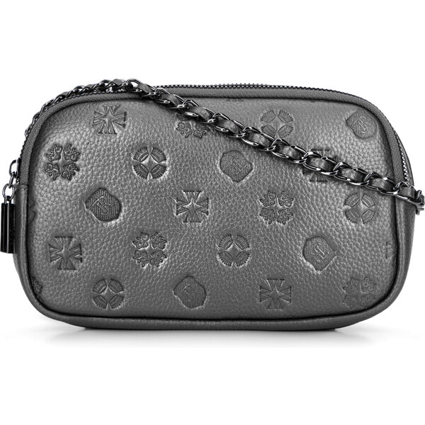 Wittchen Kožená crossbody kabelka s razením bordová 99-4E-307-3 66066196