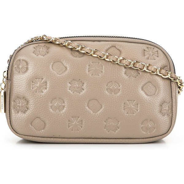 Wittchen Dámska kožená crossbody kabelka na retiazke strieborná 99-4E 66066198