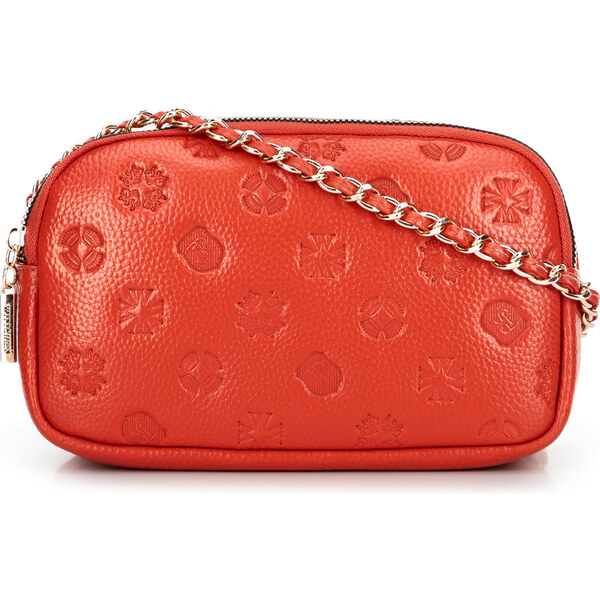 Wittchen Dámska kožená crossbody kabelka na retiazke zlatá 99-4E-305-G 66066199