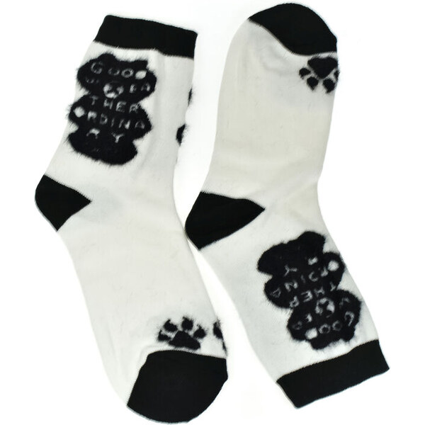 AURA.VIA UNI biele bavlnené ponožky BearPaw 36-41 60142360