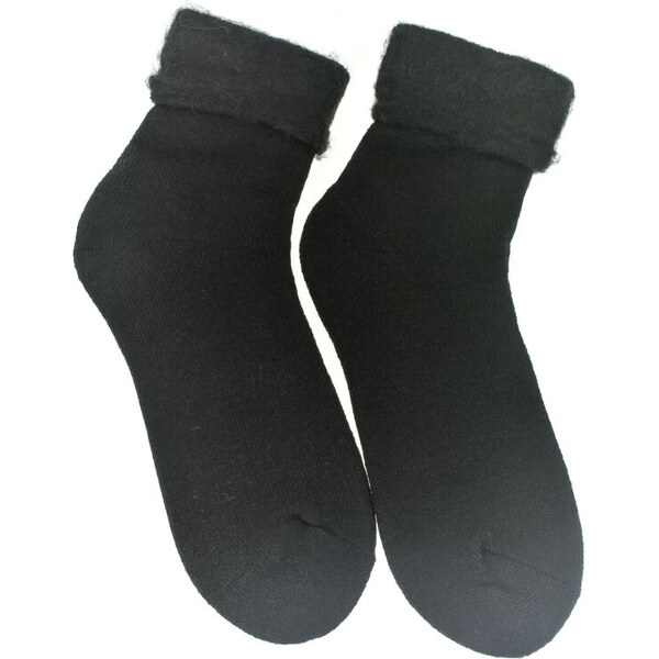 AURA.VIA Spandex dámske čierne termo ponožky SoftWarm 60142366