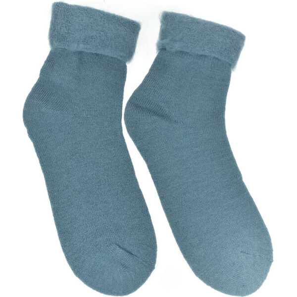 AURA.VIA Spandex dámske modré termo ponožky SoftWarm 60142369